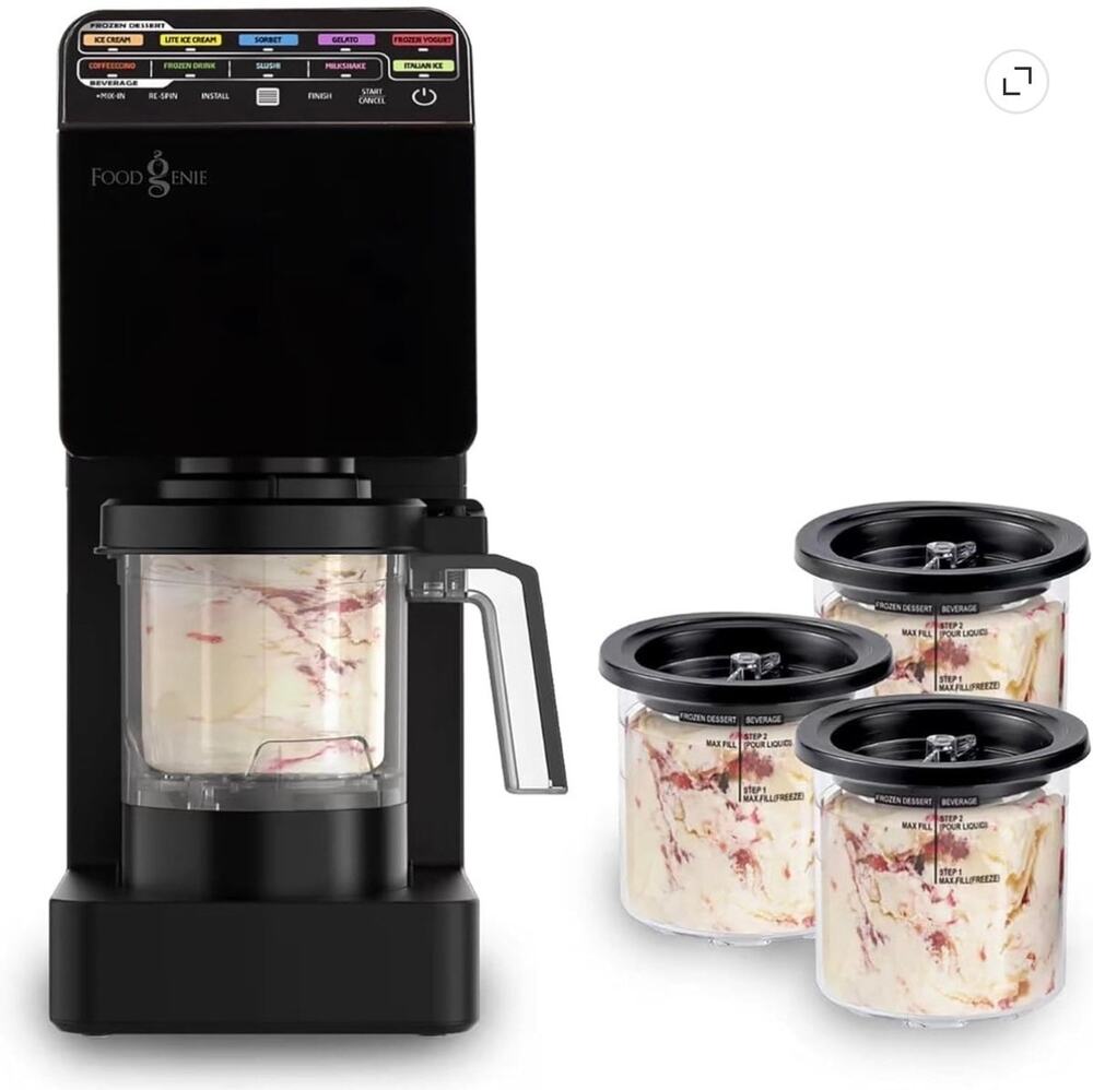 New in Box (NIB) Food Genie Dessert Station (Model DE92) Ice Cream Sorbet Maker